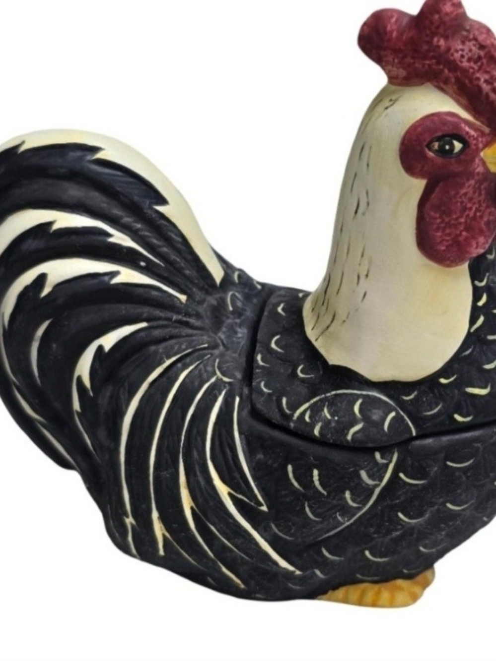 Sakura Warren Kimble Rooster Hen Sugar Bowl With Lid Vintage Farmhouse Decor